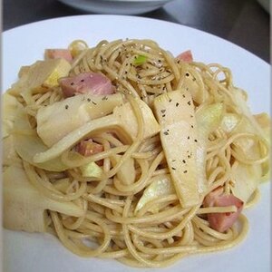 筍と新タマネギのパスタ